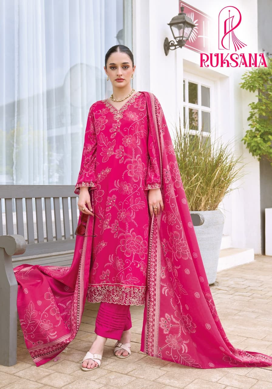 Ruksana Aanya Designer Viscose Reyon Karachi Salwar Suits Manufacturer India