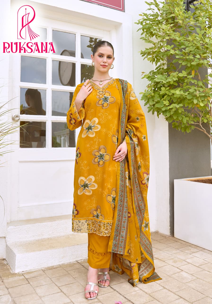 Ruksana Aanya Designer Viscose Reyon Karachi Salwar Suits Manufacturer India