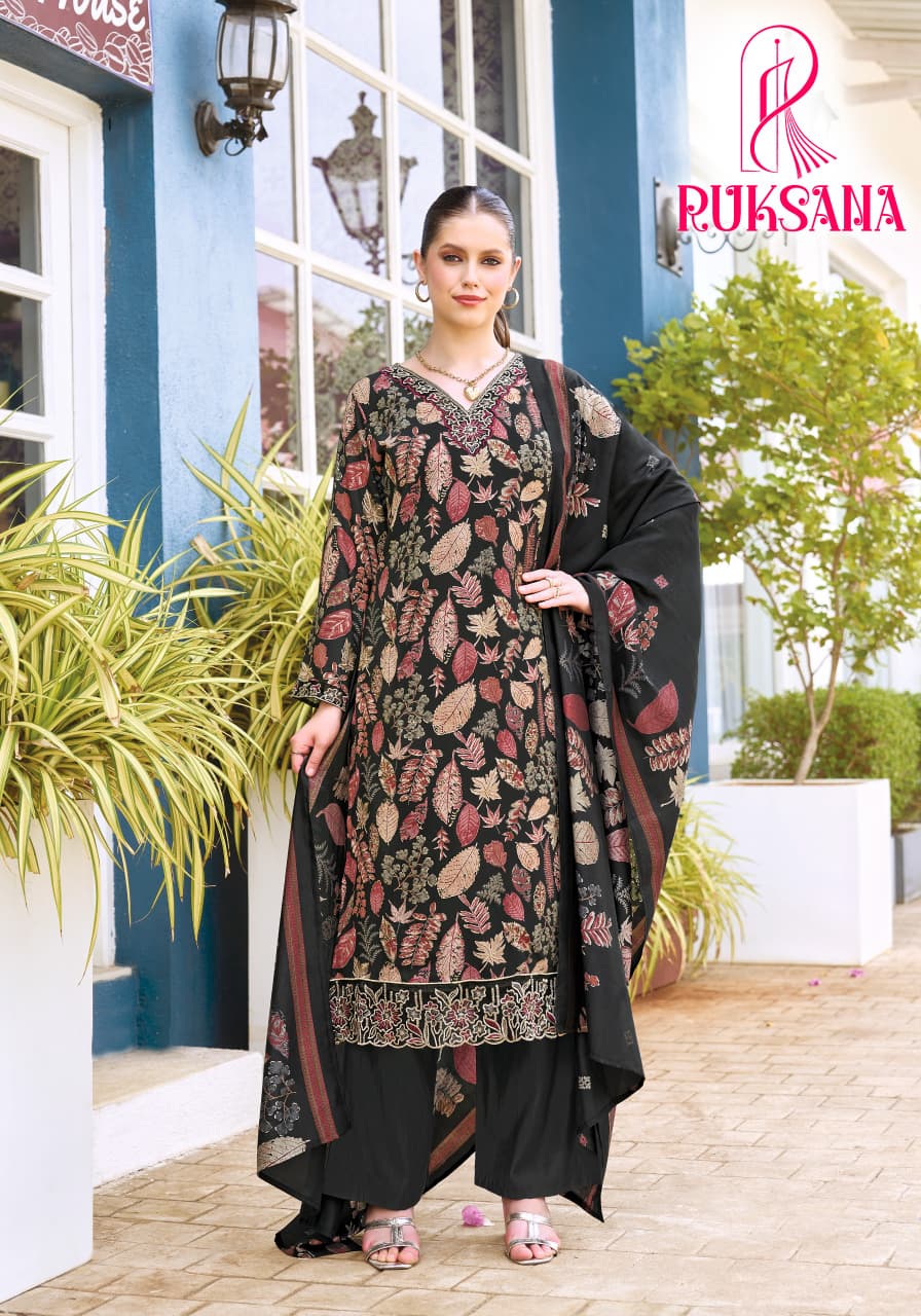 Ruksana Aanya Designer Viscose Reyon Karachi Salwar Suits Manufacturer India