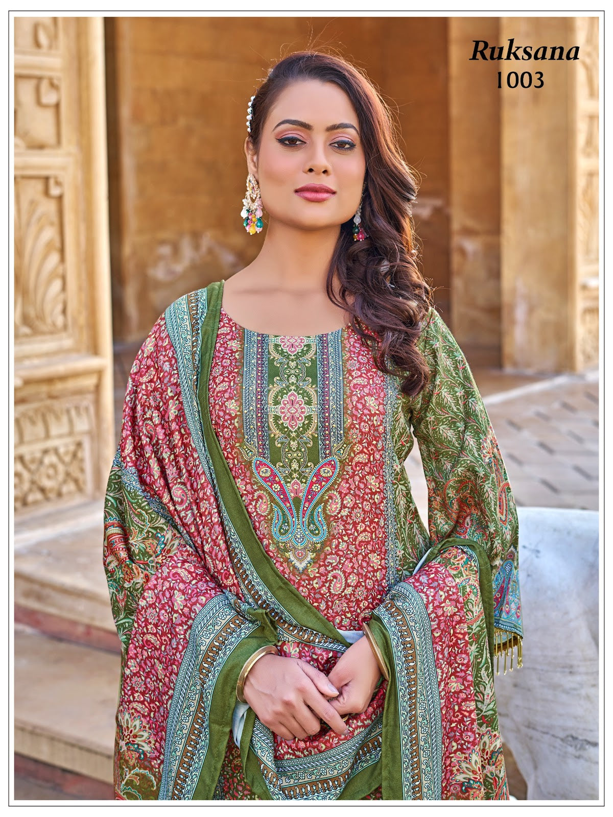 Ruksana Banwery Jam Satin Pakistani Readymade Suits Supplier Ahmedabad