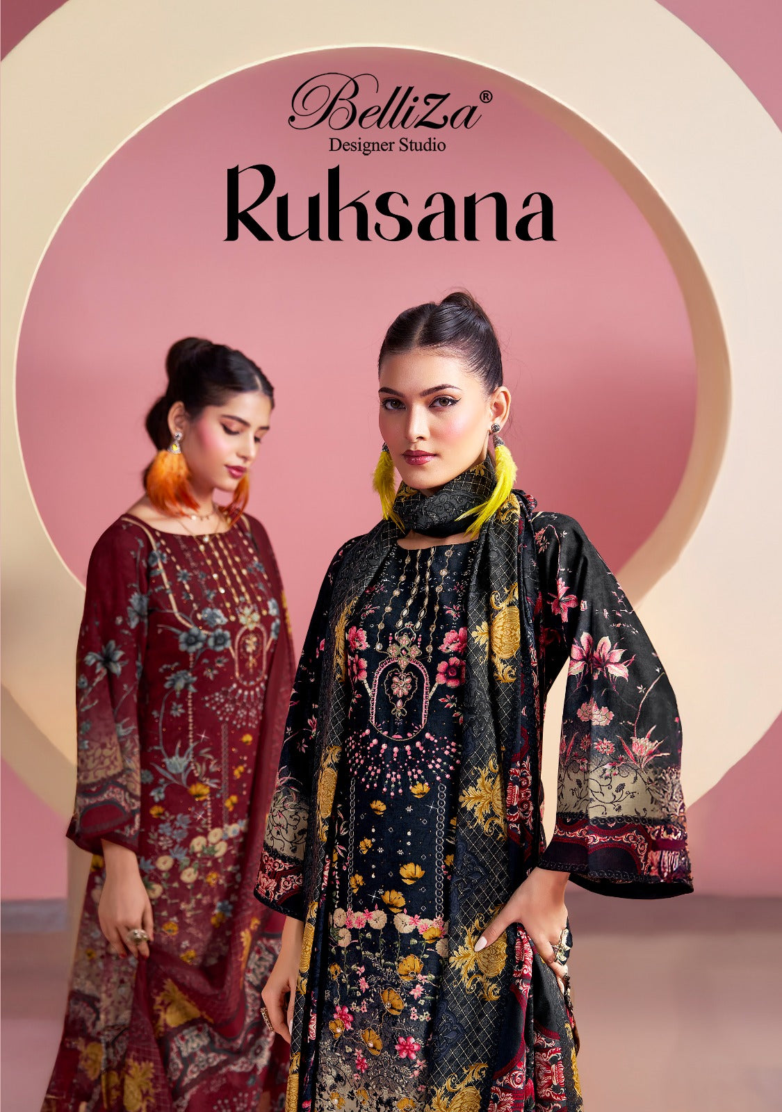Ruksana Belliza Designer Studio Cotton Karachi Salwar Suits Manufacturer Gujarat