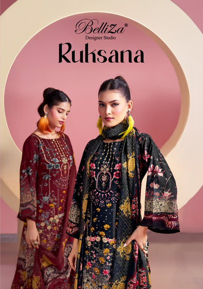 Ruksana Belliza Designer Studio Cotton Karachi Salwar Suits Manufacturer Gujarat
