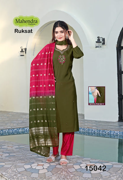 Ruksat Vol 1 Mahendra Fashion Vatican Readymade Pant Style Suits Exporter Ahmedabad