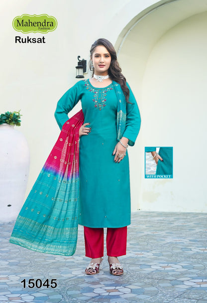 Ruksat Vol 1 Mahendra Fashion Vatican Readymade Pant Style Suits Exporter Ahmedabad