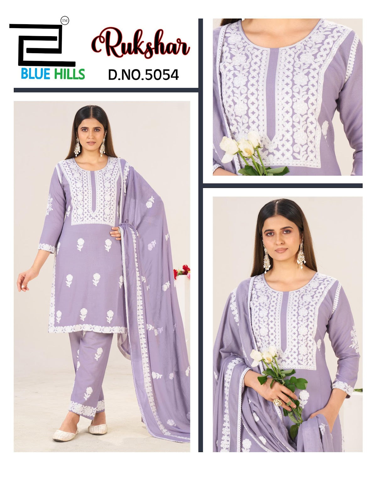 Rukshar Blue Hills Rayon 14Kg Readymade Pant Style Suits Wholesale Price