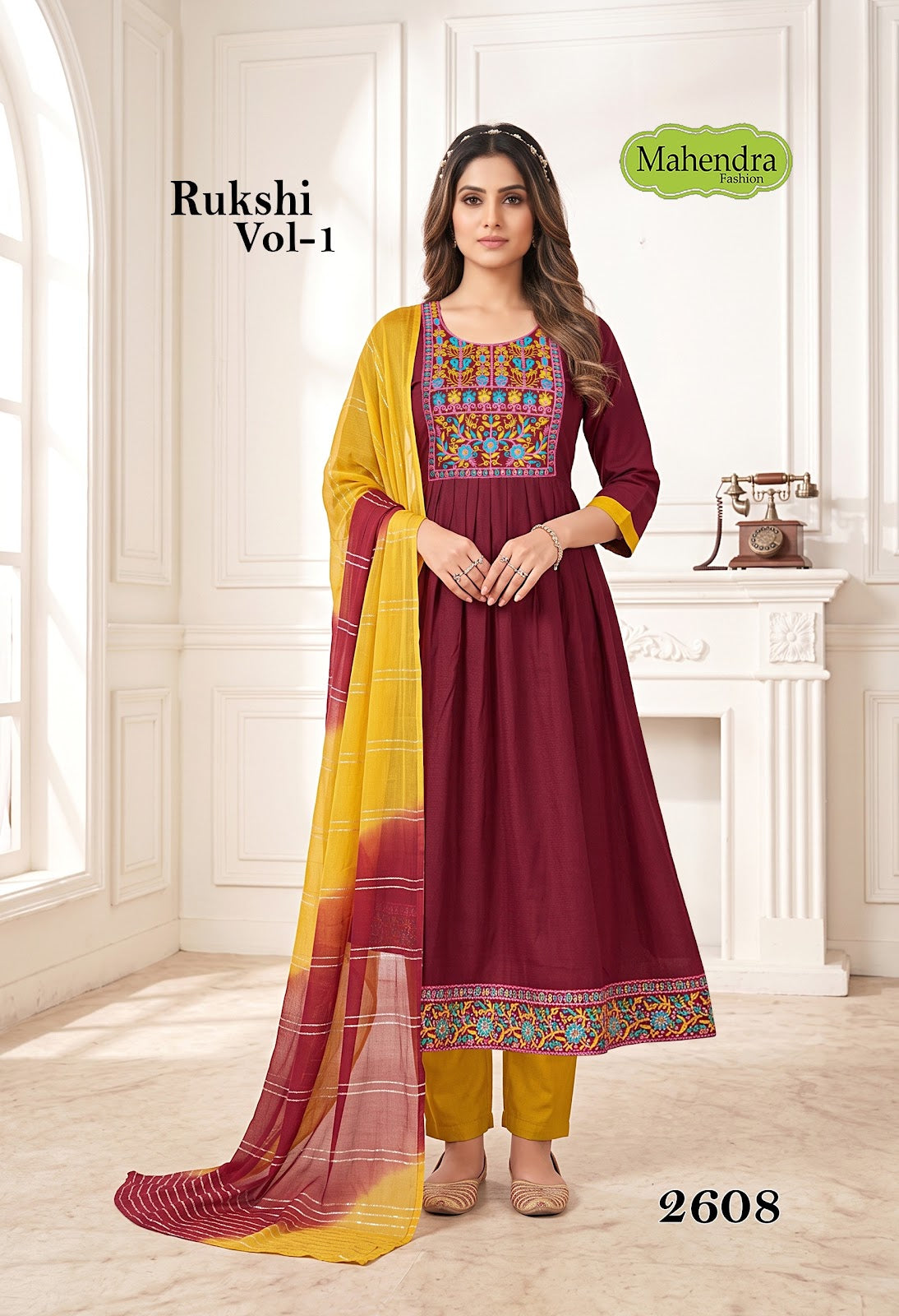 Rukshi Vol 1 Mahendra Fashion Vatican Readymade Anarkali Suits Wholesaler India