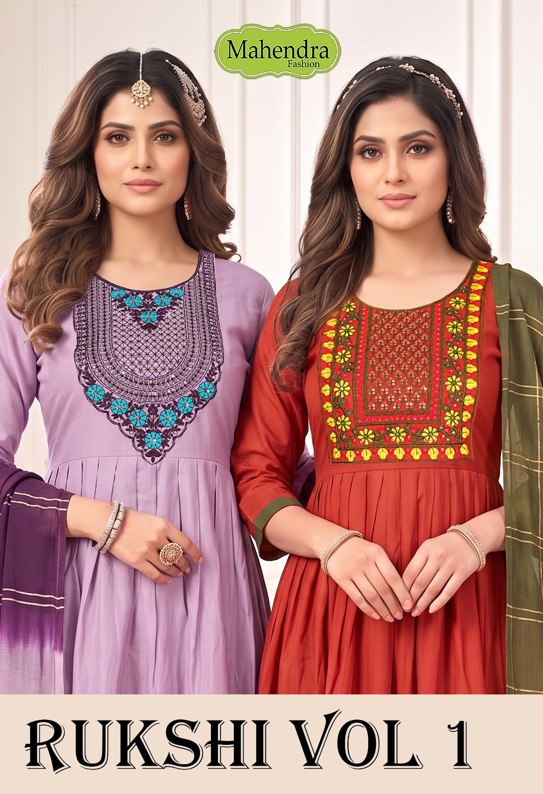 Rukshi Vol 1 Mahendra Fashion Vatican Readymade Anarkali Suits Wholesaler India