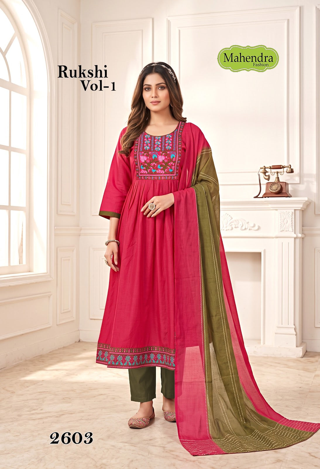 Rukshi Vol 1 Mahendra Fashion Vatican Readymade Anarkali Suits Wholesaler India