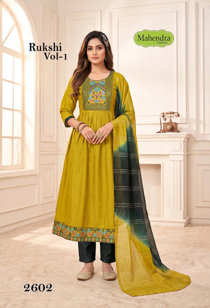 Rukshi Vol 1 Mahendra Fashion Vatican Readymade Anarkali Suits Wholesaler India