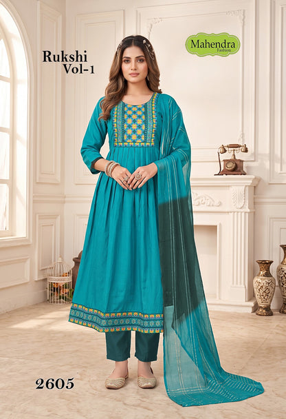 Rukshi Vol 1 Mahendra Fashion Vatican Readymade Anarkali Suits Wholesaler India
