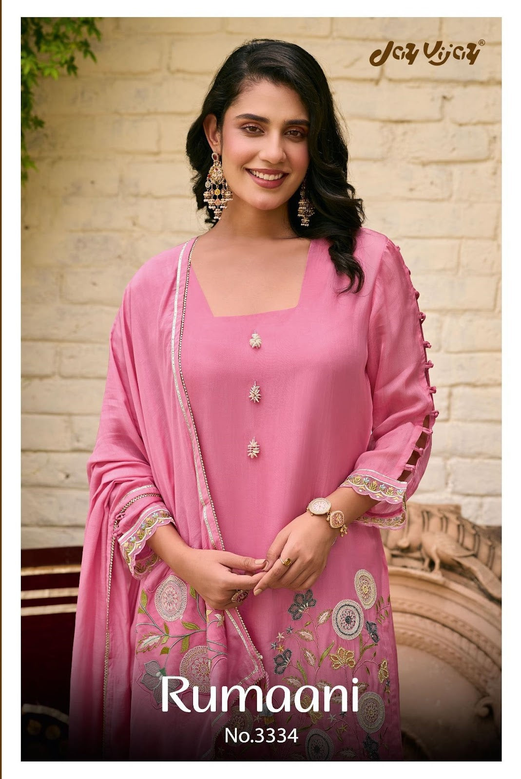 Rumaani 3334 Jay Vijay Organza Pant Style Suits Wholesaler Ahmedabad