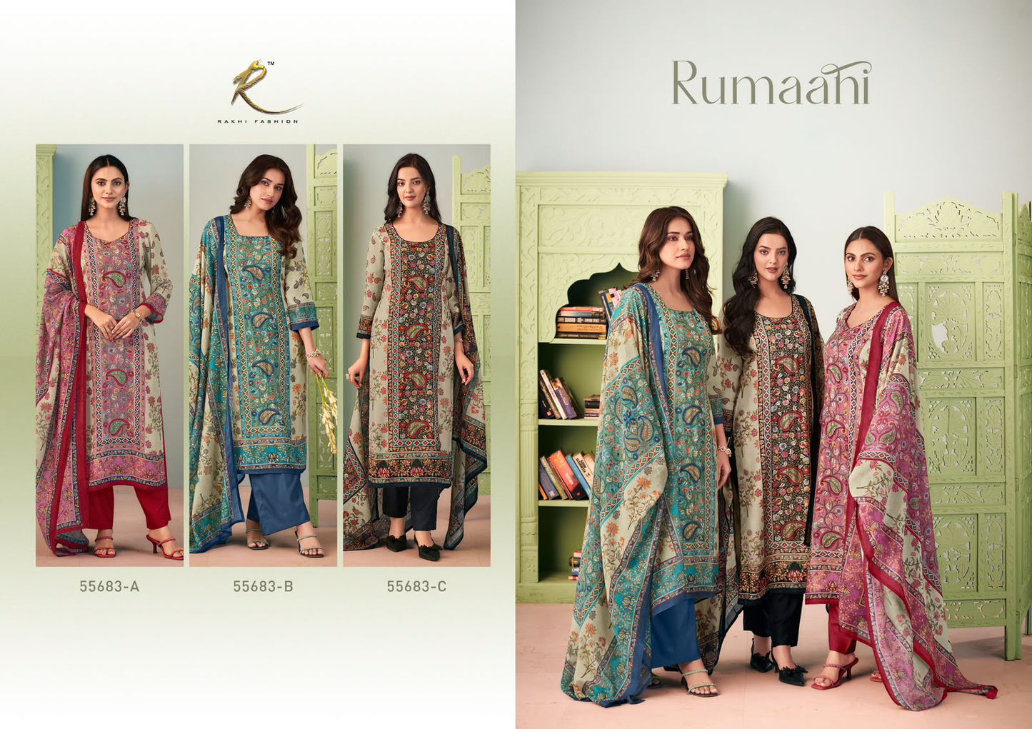 Rumaani Rakhi Fashion Bemberg Pant Style Suits Manufacturer