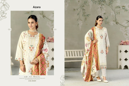 Rumaisa Radhika Fashion Azara Lawn Cotton Karachi Salwar Suits Exporter Ahmedabad