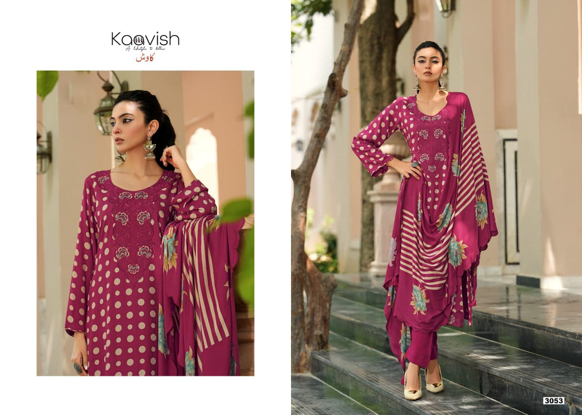 Rumaisha Kaavish Viscose Pashmina Suits Wholesaler India