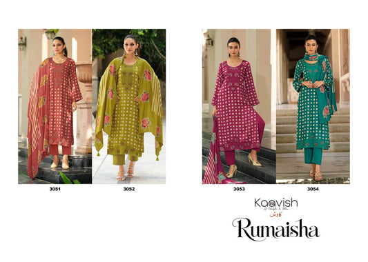 Rumaisha Kaavish Viscose Pashmina Suits Wholesaler India
