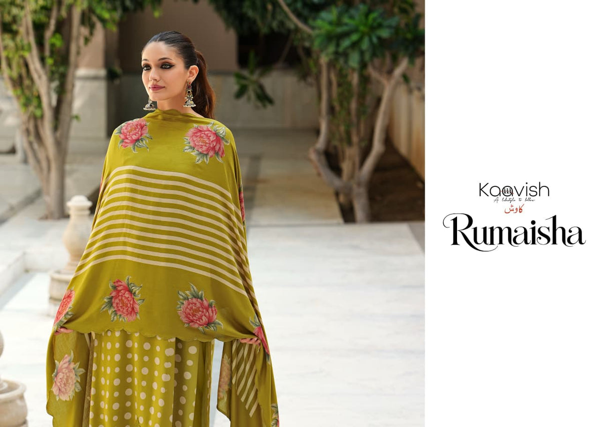 Rumaisha Kaavish Viscose Pashmina Suits Wholesaler India