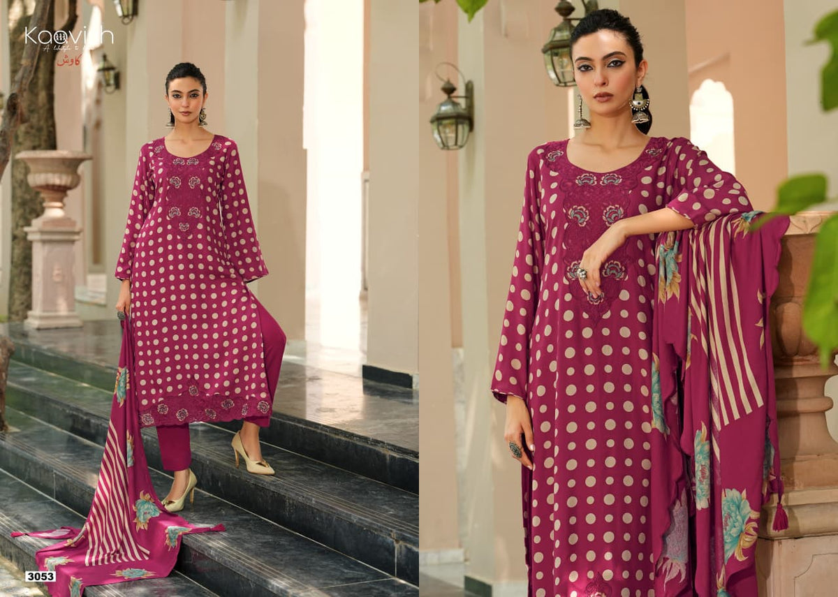 Rumaisha Kaavish Viscose Pashmina Suits Wholesaler India
