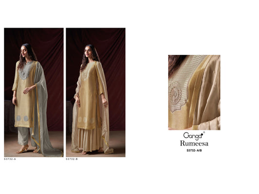 Rumeesa 3732 Ganga Premium Bemberg Plazzo Style Suits Exporter Ahmedabad