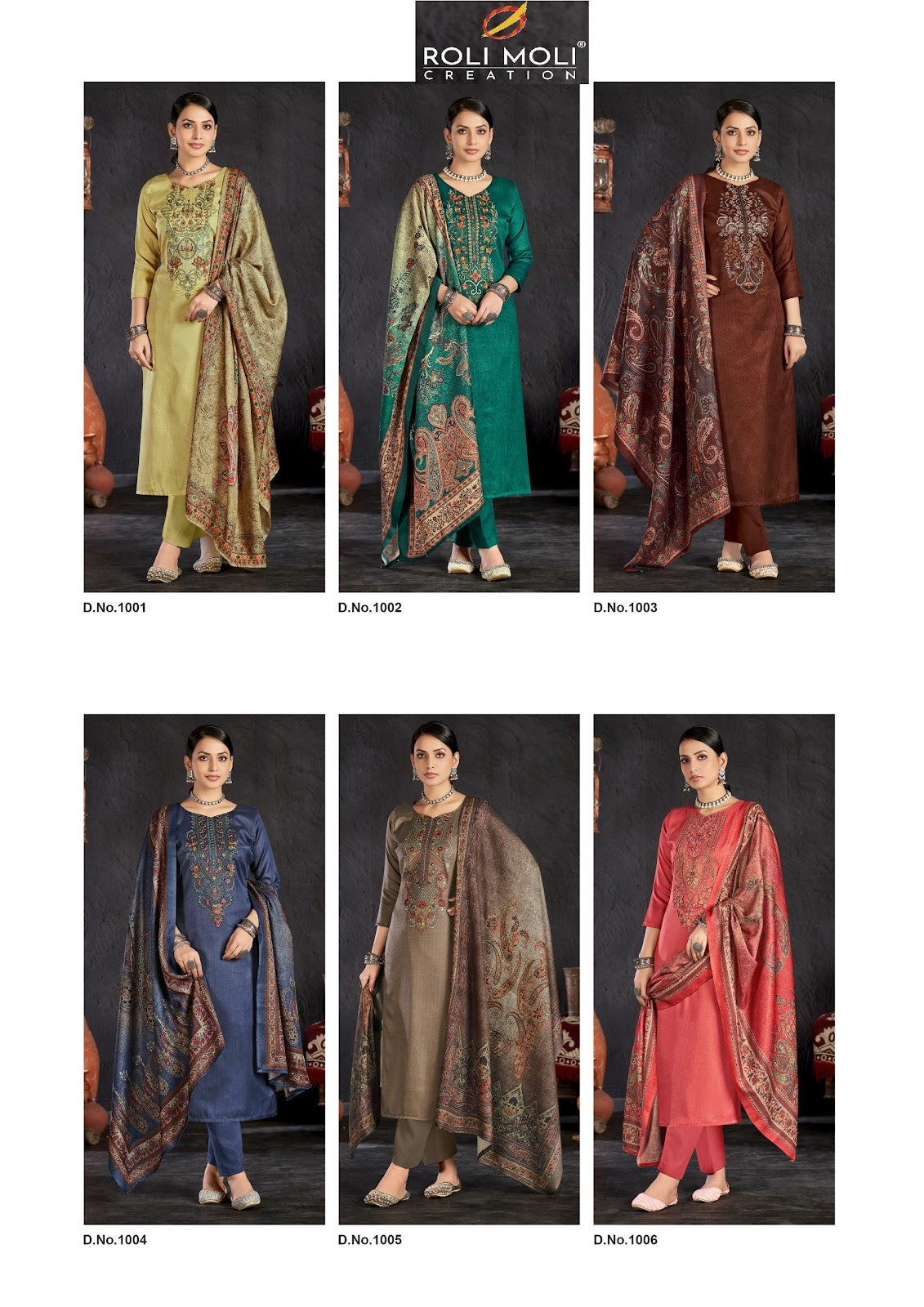 Rumeha Roli Moli Pashmina Suits Supplier Ahmedabad