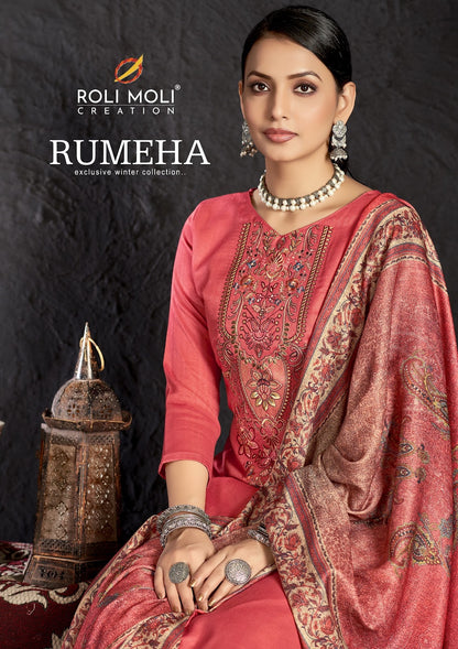 Rumeha Roli Moli Pashmina Suits Supplier Ahmedabad