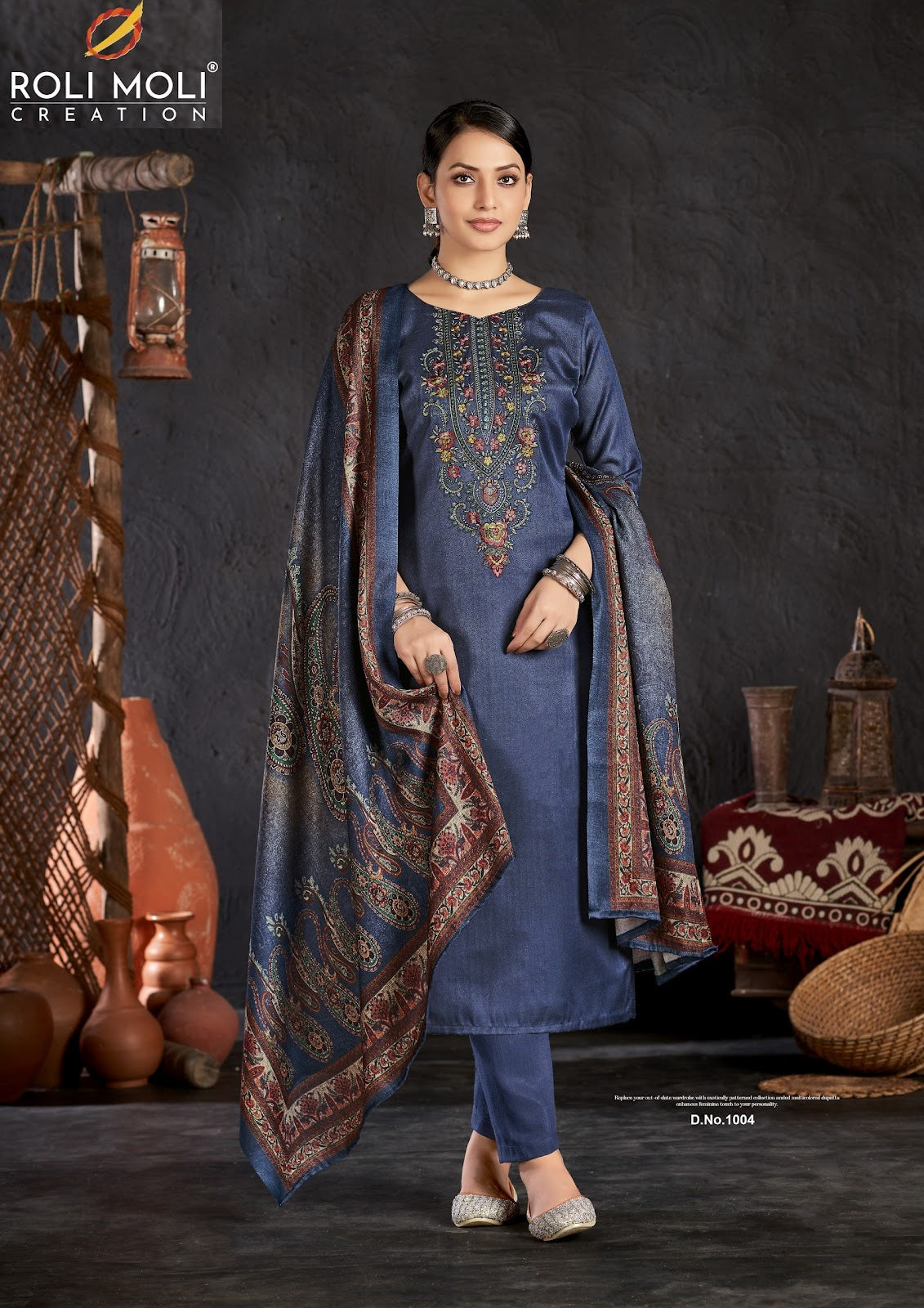 Rumeha Roli Moli Pashmina Suits Supplier Ahmedabad