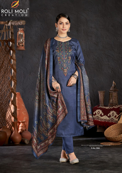 Rumeha Roli Moli Pashmina Suits Supplier Ahmedabad