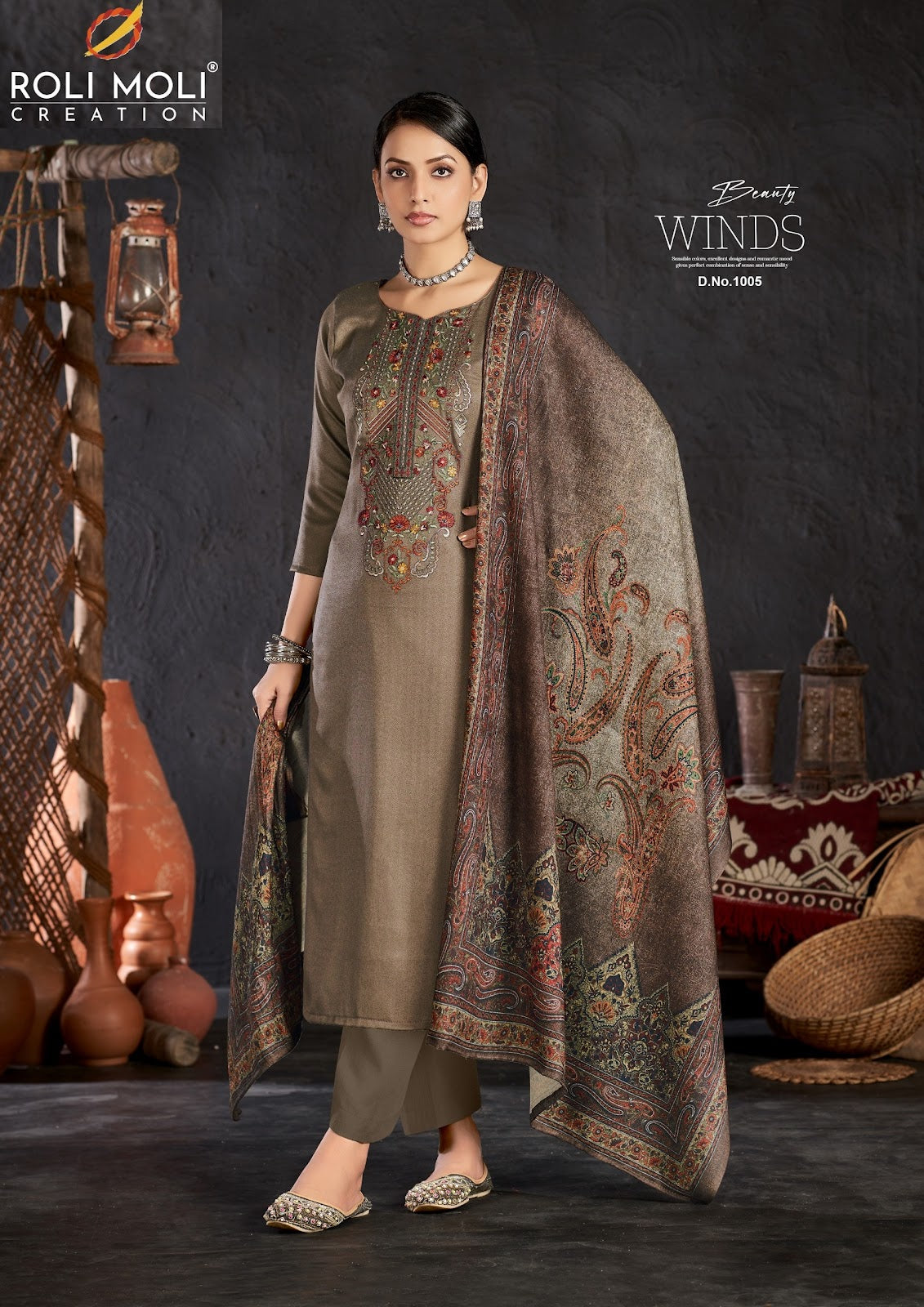 Rumeha Roli Moli Pashmina Suits Supplier Ahmedabad