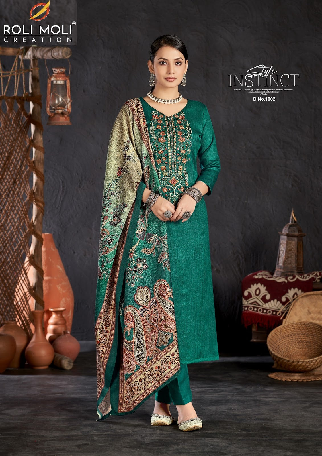 Rumeha Roli Moli Pashmina Suits Supplier Ahmedabad