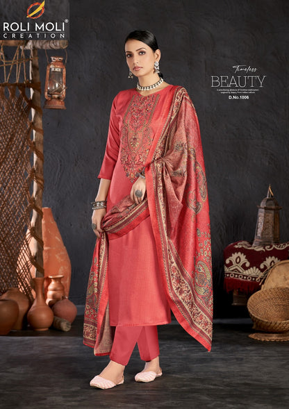 Rumeha Roli Moli Pashmina Suits Supplier Ahmedabad