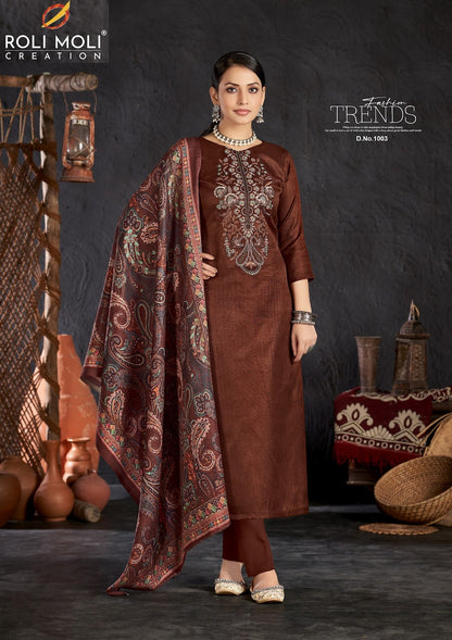 Rumeha Roli Moli Pashmina Suits Supplier Ahmedabad