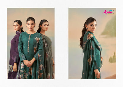 Rumi Avon Trendz Viscose Muslin Pant Style Suits Wholesaler India
