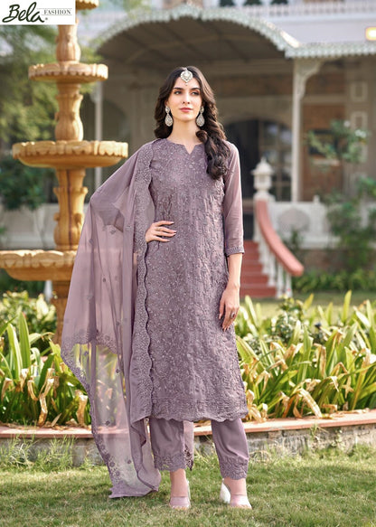 Rumi Bela Fashion Organza Pant Style Suits Exporter Gujarat
