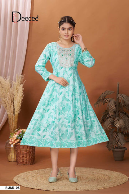 Rumi Deecee Roman Silk Anarkali Kurtis Manufacturer
