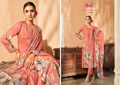 Rumi Vol 2 Avon Trendz Viscose Muslin Pant Style Suits Exporter Ahmedabad