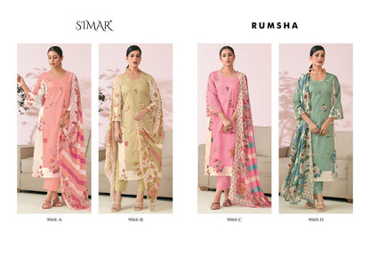 Rumsha Simar Lawn Cotton Pant Style Suits Manufacturer India