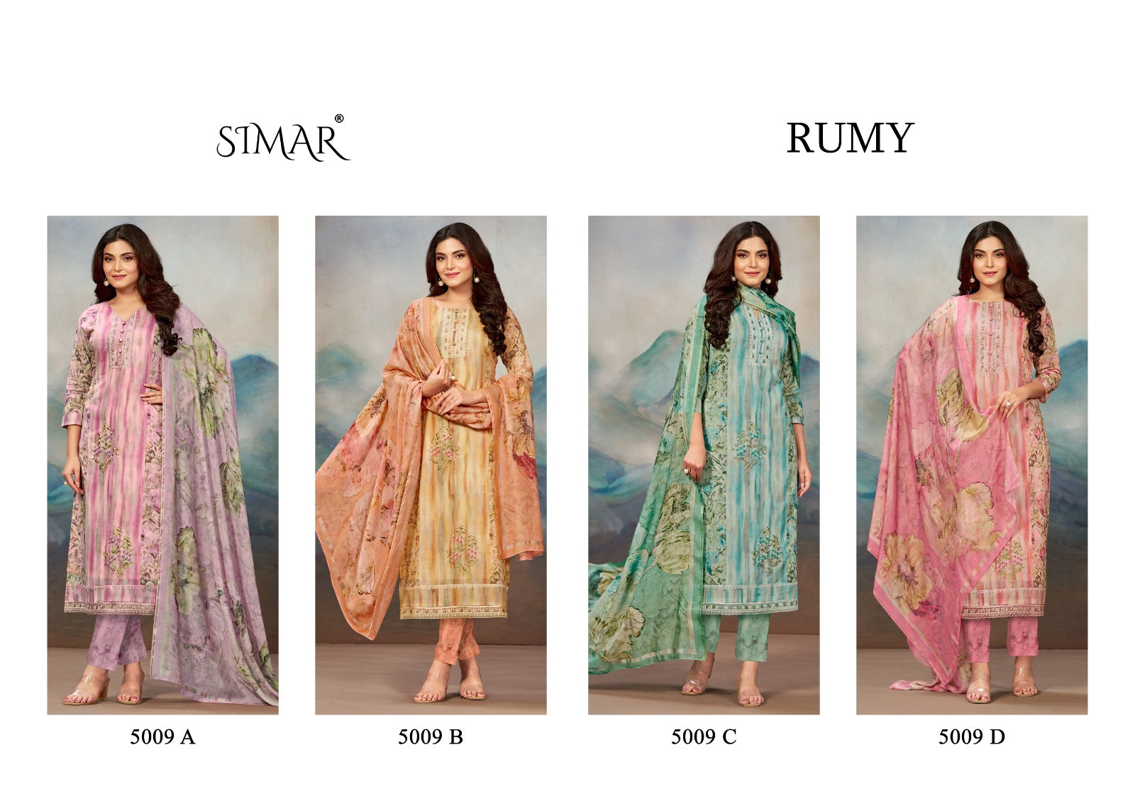 Rumy Simar Lawn Cotton Pant Style Suits Manufacturer Ahmedabad