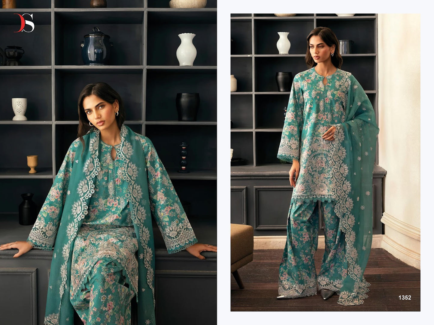Rungrez Chikankari Deepsy Cotton Pakistani Patch Work Suits Exporter Gujarat