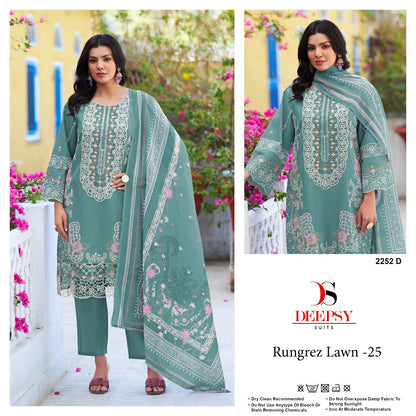 Rungrez Lawn 25 Deepsy Pure Cotton Pakistani Salwar Suits Manufacturer Gujarat