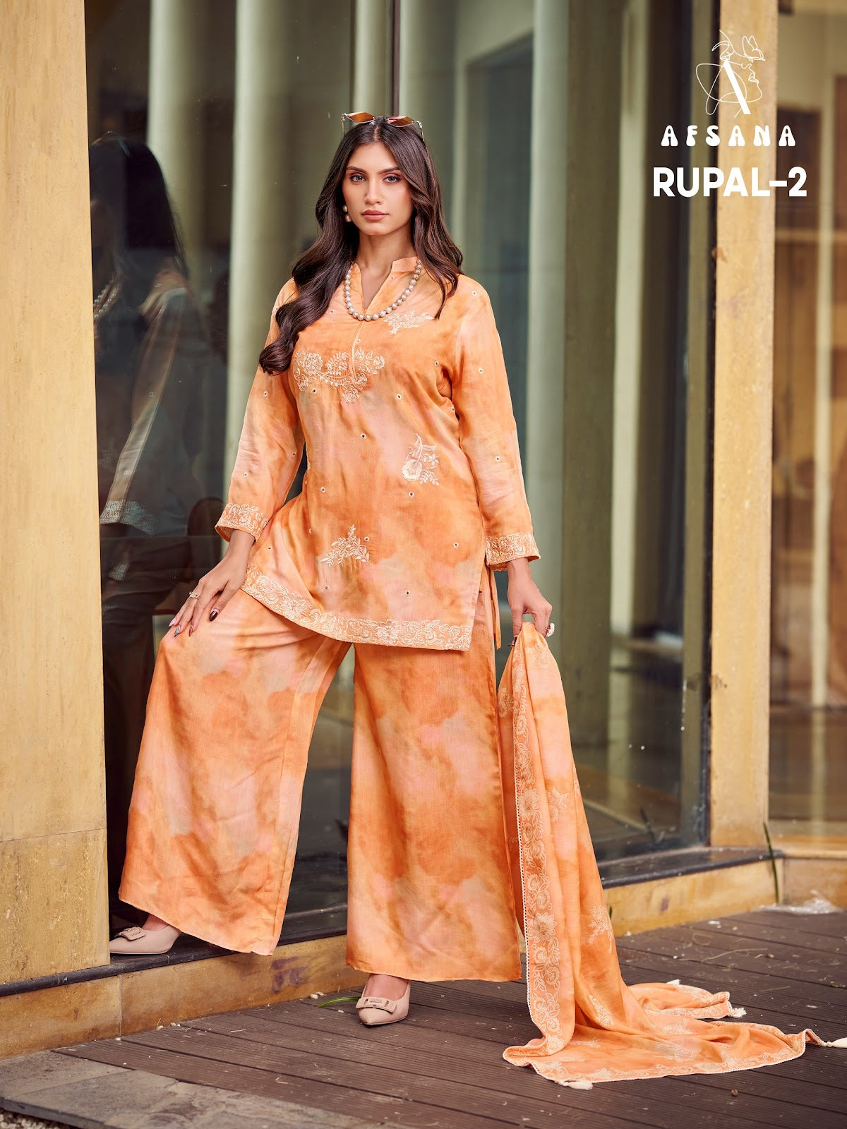 Rupal Afsana Bemberg Muslin Pakistani Readymade Suits Wholesale