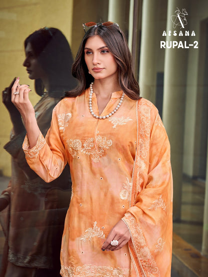Rupal Afsana Bemberg Muslin Pakistani Readymade Suits Wholesale