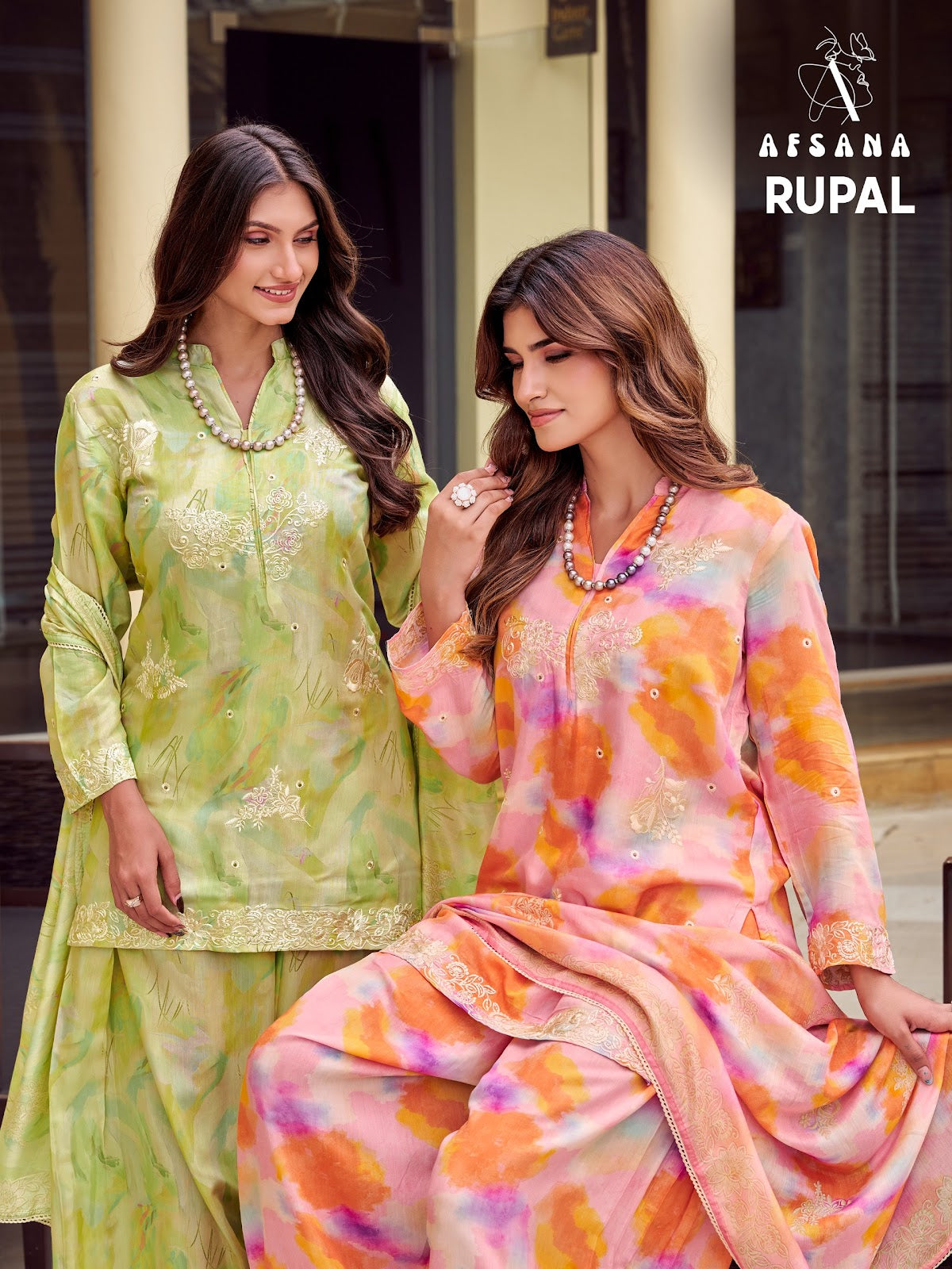 Rupal Afsana Bemberg Muslin Pakistani Readymade Suits Wholesale