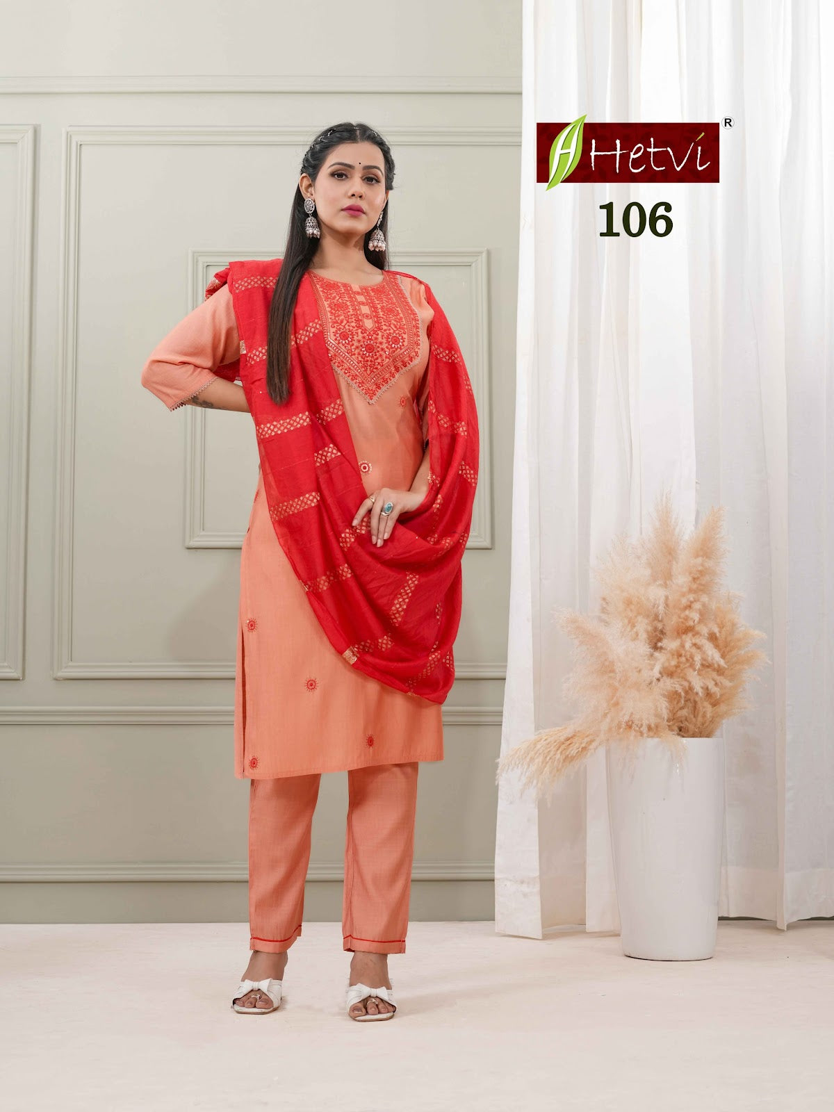 Rupali Hetvi Vertican Readymade Pant Style Suits Supplier Ahmedabad