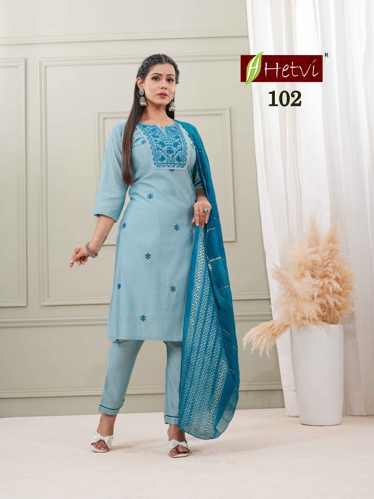 Rupali Hetvi Vertican Readymade Pant Style Suits Supplier Ahmedabad