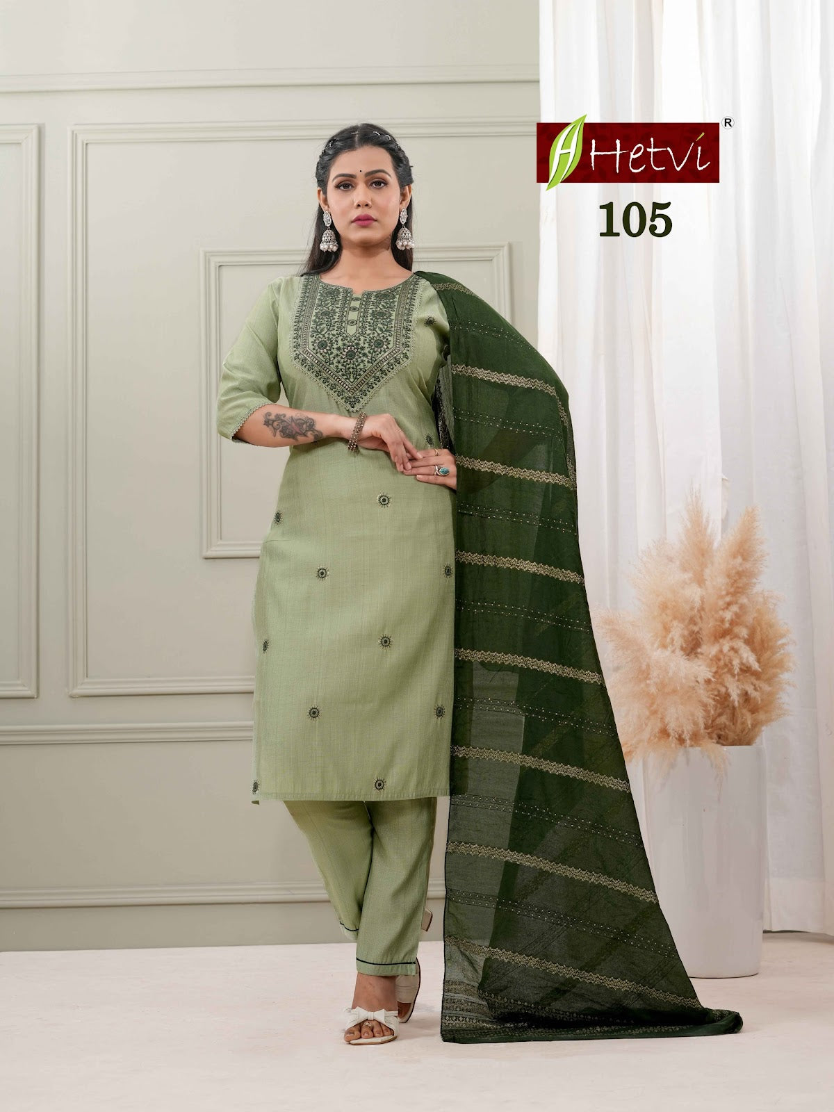 Rupali Hetvi Vertican Readymade Pant Style Suits Supplier Ahmedabad