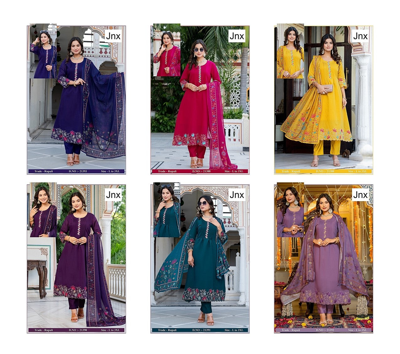 Rupali Jnx Readymade Anarkali Suits Wholesaler