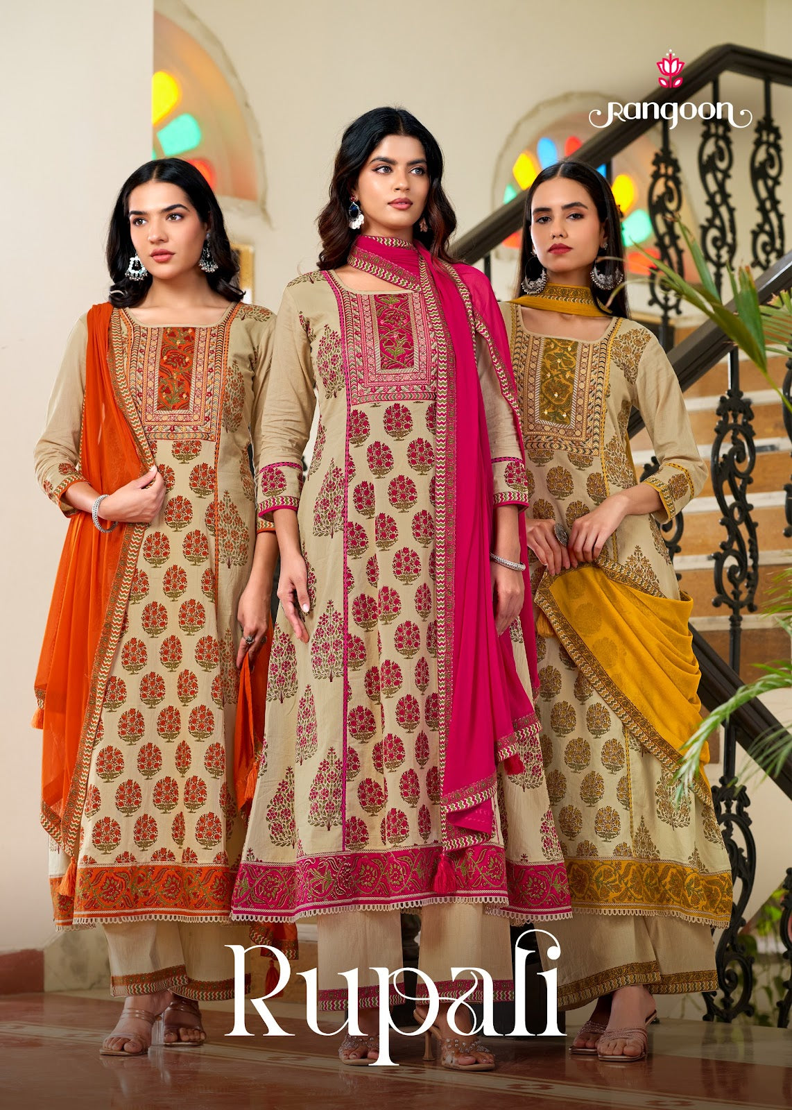 Rupali Rangoon Cotton Readymade Anarkali Suits Wholesaler India