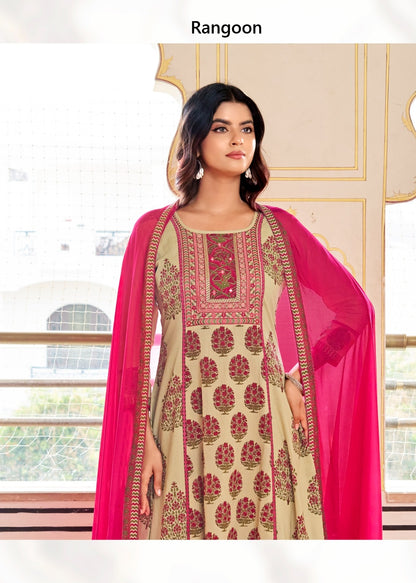 Rupali Rangoon Cotton Readymade Anarkali Suits Wholesaler India