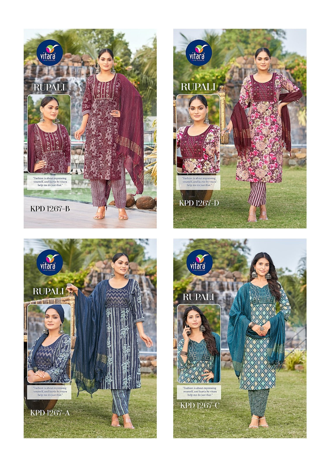 Rupali Vitara Cotton Readymade Pant Style Suits Wholesaler India