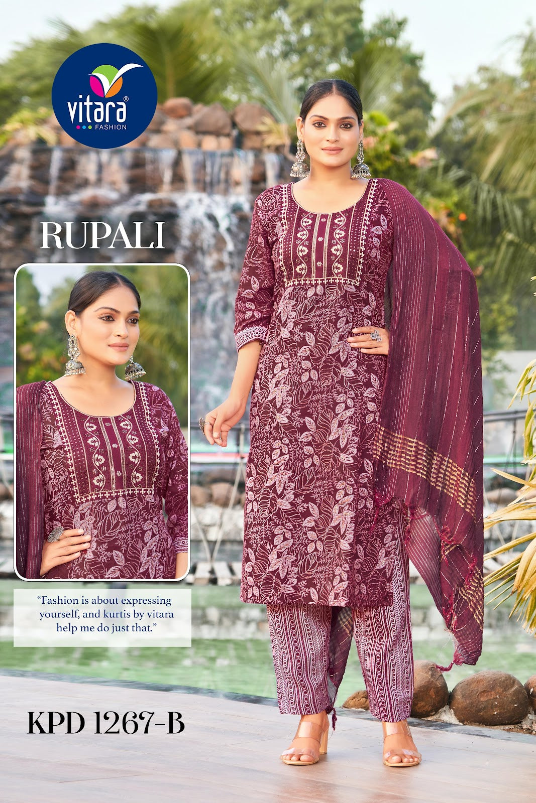 Rupali Vitara Cotton Readymade Pant Style Suits Wholesaler India