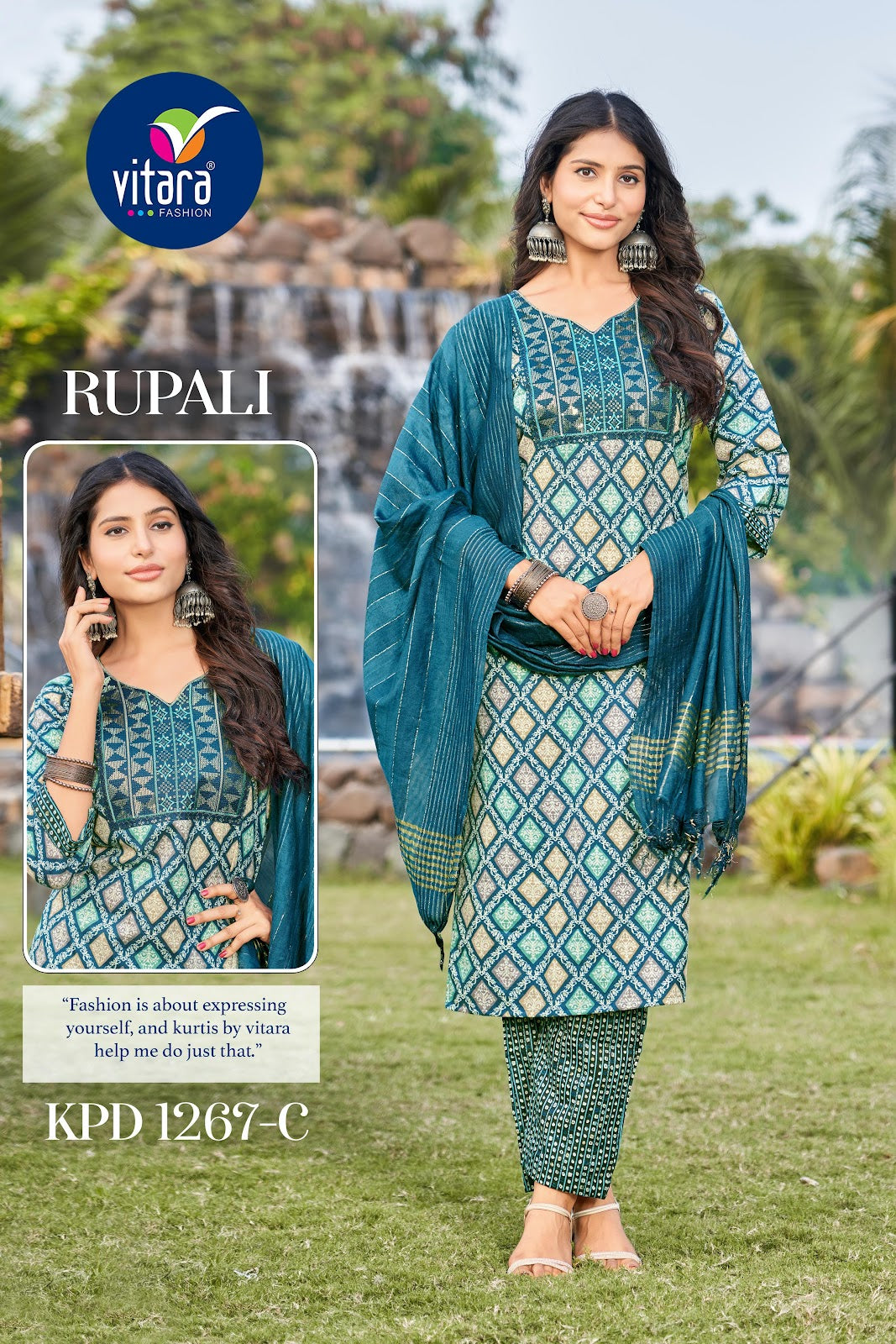 Rupali Vitara Cotton Readymade Pant Style Suits Wholesaler India